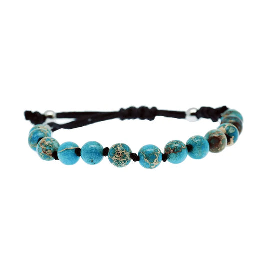 Azulus blue jasper beaded men's bracelet - Wedding Rings |  Abuja | Lagos | Nigeria