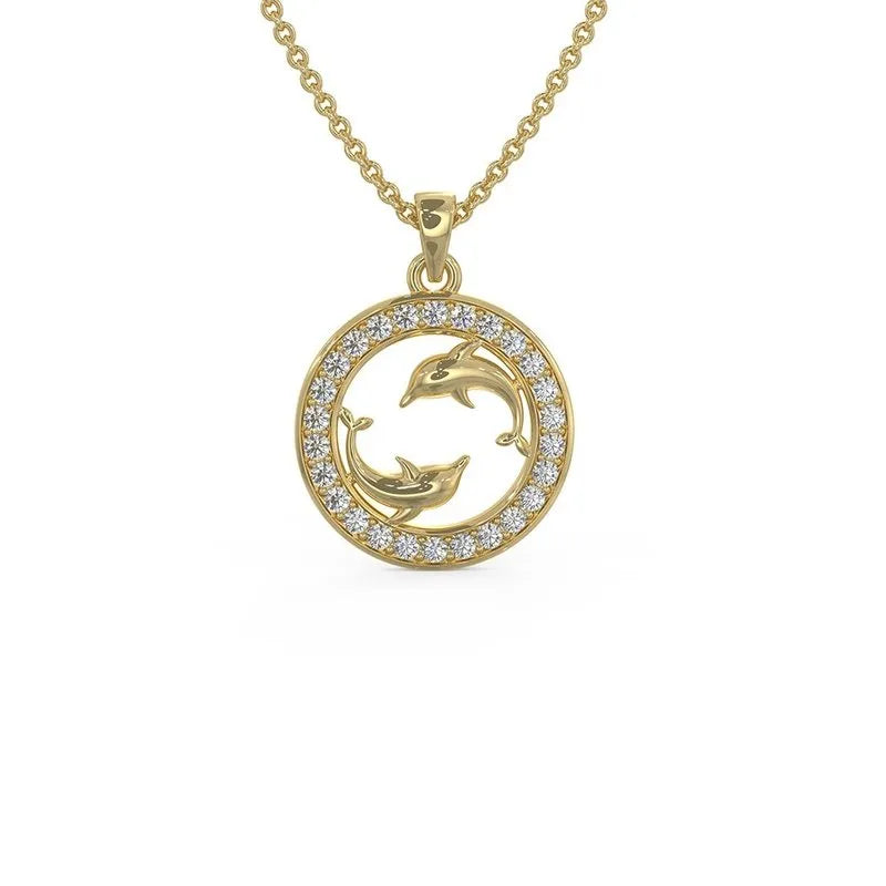 Delfina 9kt gold pendant and chain - Wedding Rings |  Abuja | Lagos | Nigeria