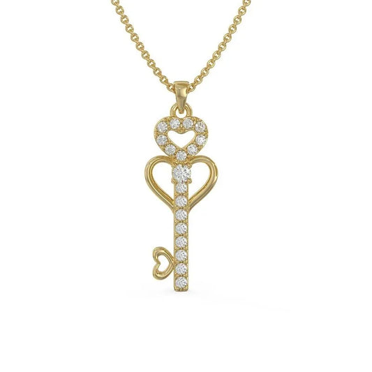 Clef 9kt gold pendant and chain - Wedding Rings |  Abuja | Lagos | Nigeria