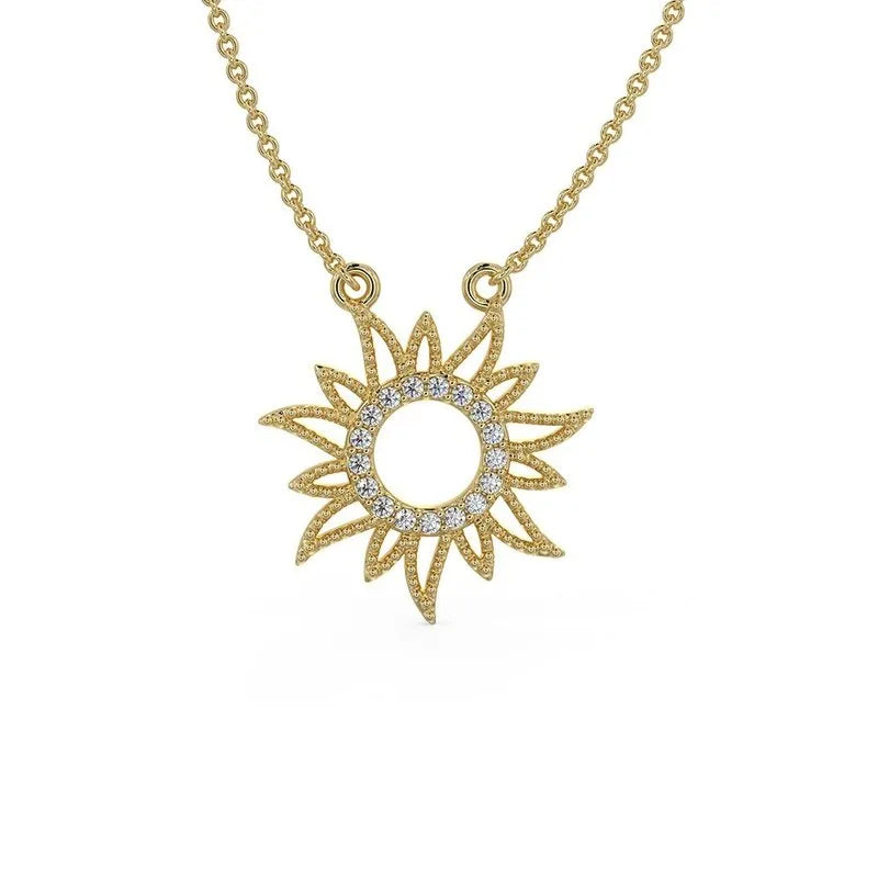 Helios 9kt gold pendant and chain - Wedding Rings |  Abuja | Lagos | Nigeria