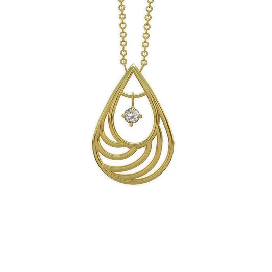 Melina 9kt gold pendant and chain - Wedding Rings |  Abuja | Lagos | Nigeria