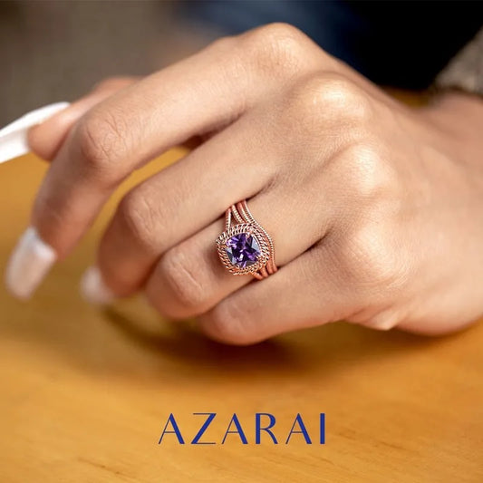 Amethyste 14kt gold bridal set - Wedding Rings |  Abuja | Lagos | Nigeria