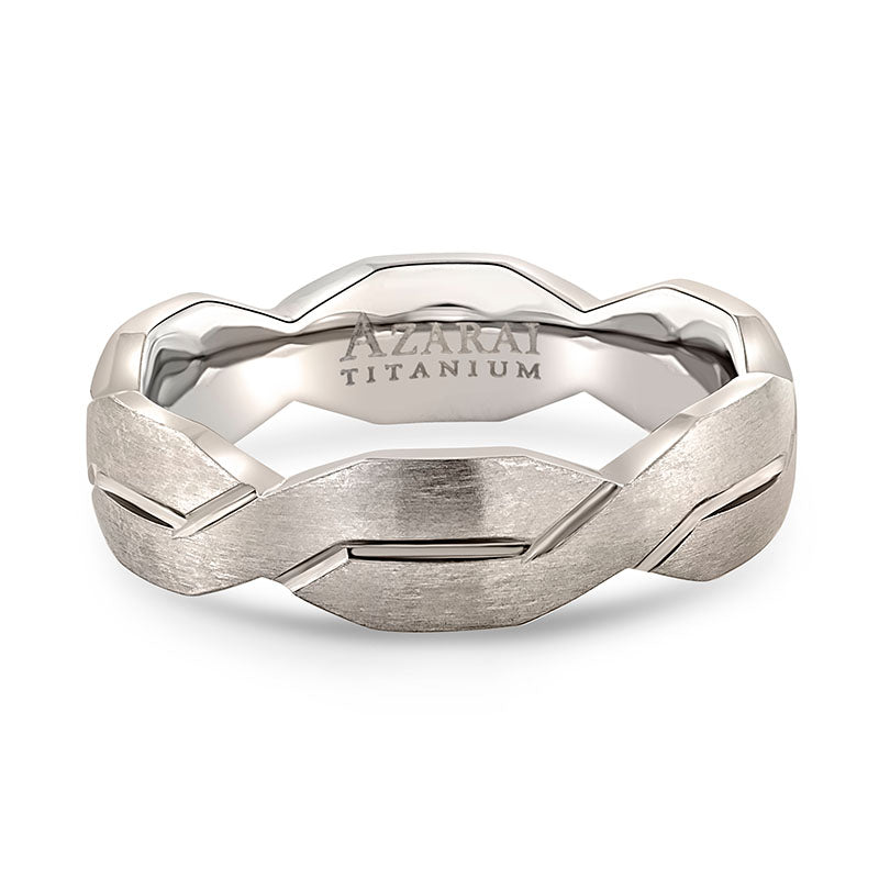 Oasis titanium wedding band