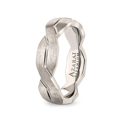 Oasis titanium wedding band