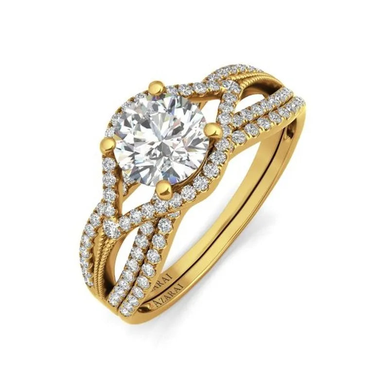 Azalea 9kt gold bridal set - Wedding Rings |  Abuja | Lagos | Nigeria