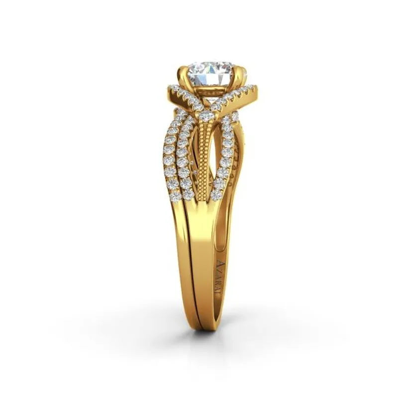 Azalea 9kt gold bridal set - Wedding Rings |  Abuja | Lagos | Nigeria