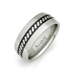 Mercury titanium wedding band