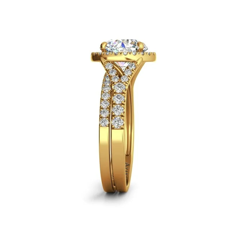 Carrie 9kt gold bridal set - Wedding Rings |  Abuja | Lagos | Nigeria