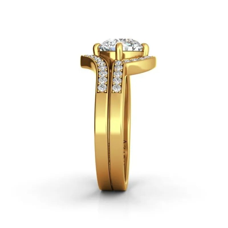 Flabella 9kt gold bridal set - Wedding Rings |  Abuja | Lagos | Nigeria