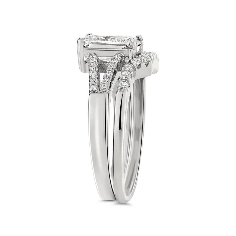 Giulia sterling silver bridal set - Wedding Rings |  Abuja | Lagos | Nigeria