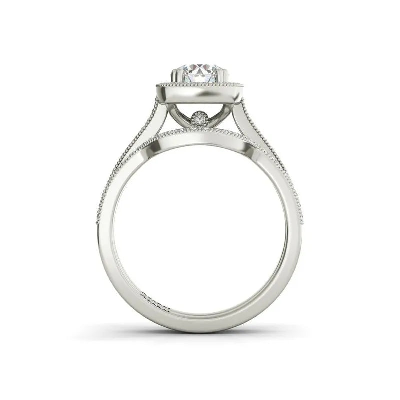 Karmen sterling silver bridal set - Wedding Rings |  Abuja | Lagos | Nigeria