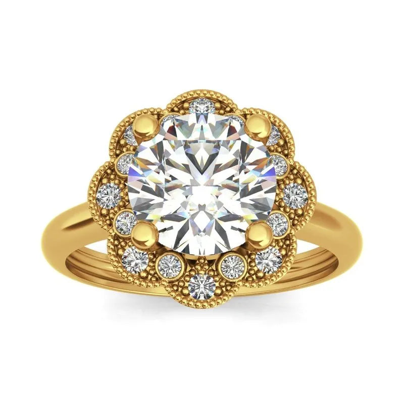 Lily 9kt gold engagement ring - Wedding Rings |  Abuja | Lagos | Nigeria