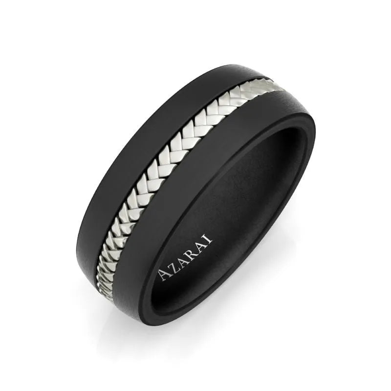 Raven carbon fibre wedding band - Wedding Rings |  Abuja | Lagos | Nigeria