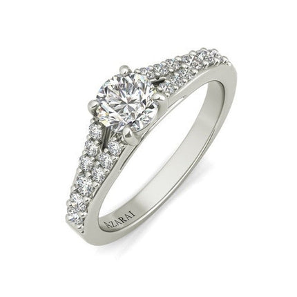 Leila sterling silver engagement ring – Azarai