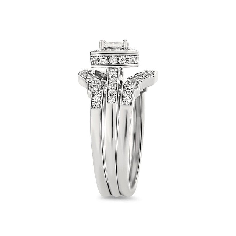 Anastasia sterling silver bridal set ON CLEARANCE