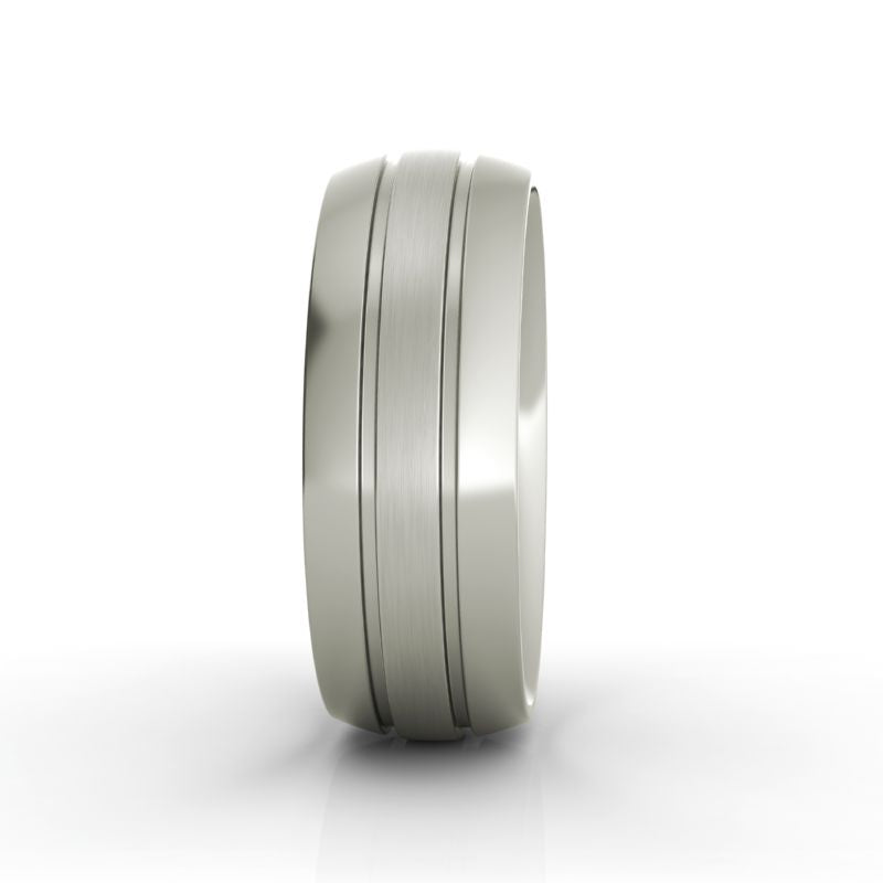 Angus titanium wedding band