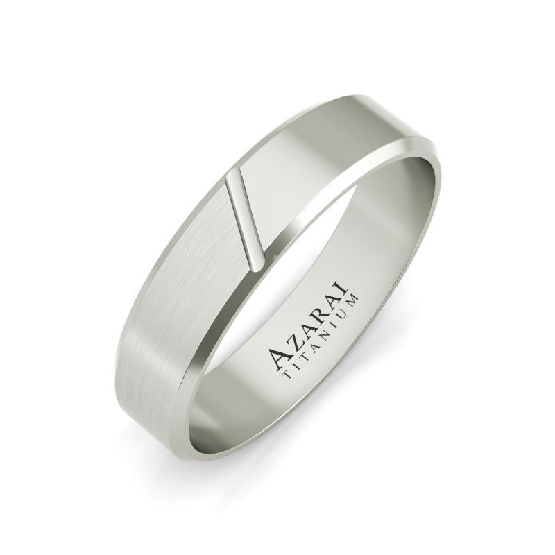 Laurent titanium wedding band