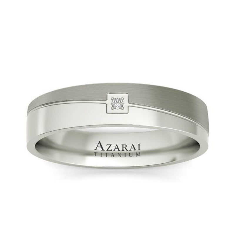 Eli titanium wedding band