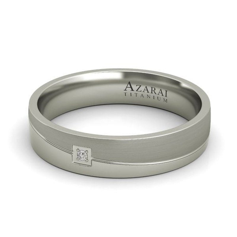 Eli titanium wedding band