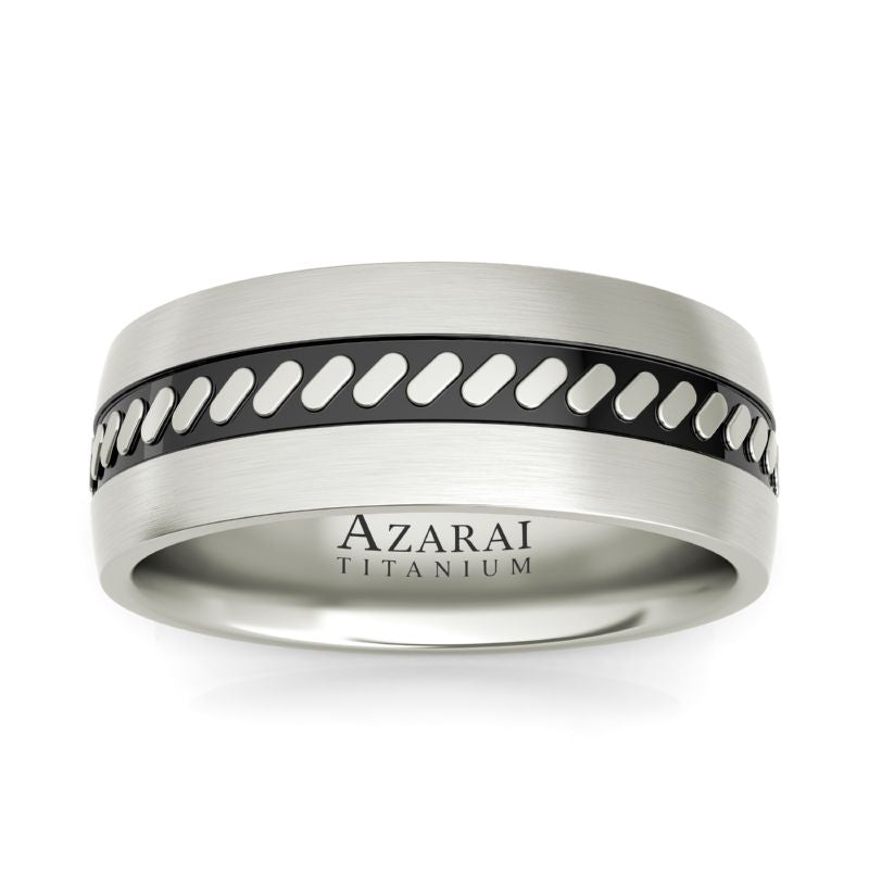 Mercury titanium wedding band