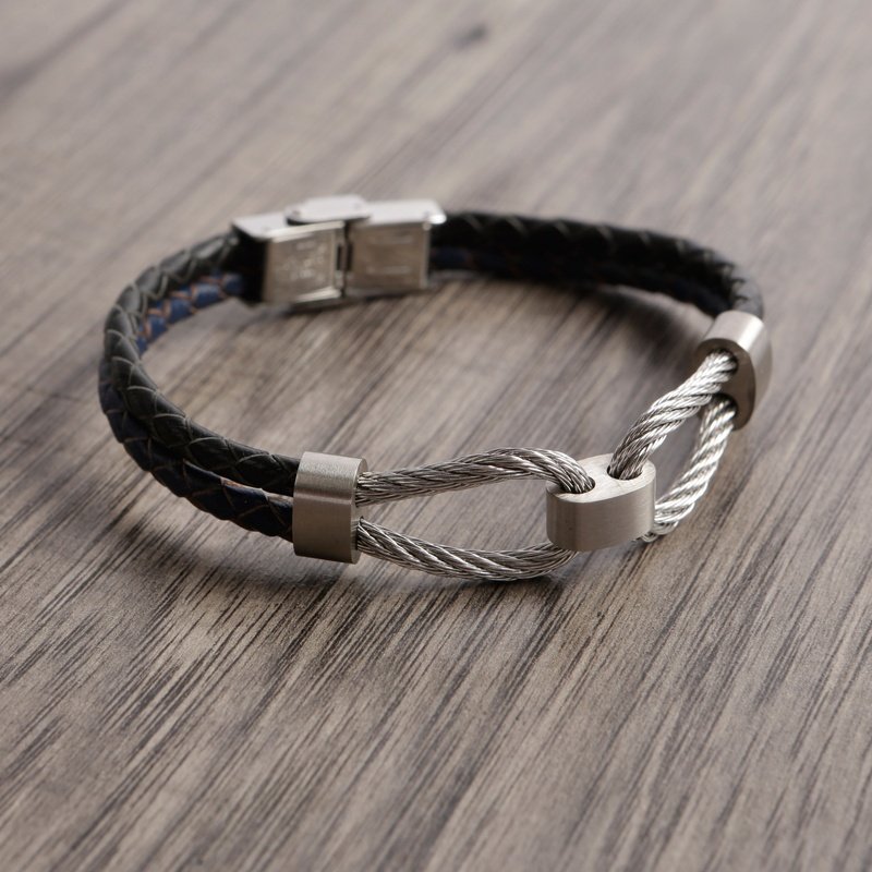 Volte leather and stainless steel men's bracelet | Lagos | Abuja ...